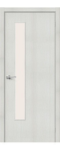 Межкомнатная дверь Браво-9, цвет: Bianco Veralinga Размер полотна в мм: 200*40 Стекло: Magic Fog