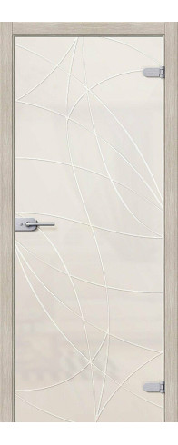 Межкомнатная дверь Аврора, цвет: Белое Сатинато Размер полотна в мм: 200*60 Стекло: Белое сатинато.