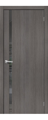 Межкомнатная дверь Браво-1.55, цвет: Grey Melinga Размер полотна в мм: 200*70 Стекло: Mirox Grey