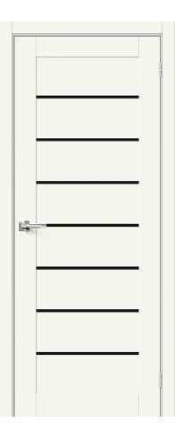 Межкомнатная дверь Браво-22, цвет: Alaska Размер полотна в мм: 200*60 Стекло: Black Star