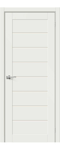 Межкомнатная дверь Браво-22, цвет: White Matt Размер полотна в мм: 200*60 Стекло: Magic Fog