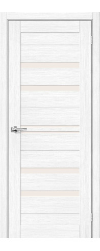 Межкомнатная дверь Браво-30, цвет: Snow Melinga Размер полотна в мм: 200*60 Стекло: Magic Fog