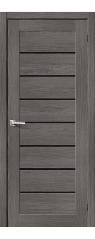 Межкомнатная дверь Браво-22, цвет: Grey Melinga Размер полотна в мм: 200*60 Стекло: Black Star