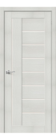 Межкомнатная дверь Браво-29, цвет: Bianco Veralinga Размер полотна в мм: 200*60 Стекло: Magic Fog