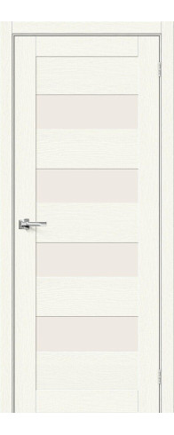 Межкомнатная дверь Браво-23, цвет: White Wood Размер полотна в мм: 200*60 Стекло: Magic Fog