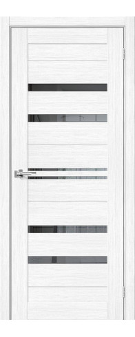 Межкомнатная дверь Браво-30, цвет: Snow Melinga Размер полотна в мм: 200*60 Стекло: Mirox Grey