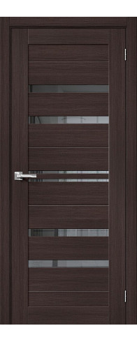 Межкомнатная дверь Браво-30, цвет: Wenge Melinga Размер полотна в мм: 200*60 Стекло: Mirox Grey