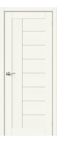 Межкомнатная дверь Браво-29, цвет: White Wood Размер полотна в мм: 200*60 Стекло: Magic Fog