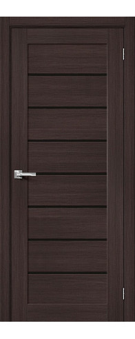 Межкомнатная дверь Браво-22, цвет: Wenge Melinga Размер полотна в мм: 200*60 Стекло: Black Star