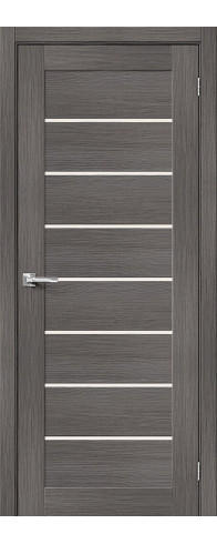 Межкомнатная дверь Браво-22, цвет: Grey Melinga Размер полотна в мм: 200*60 Стекло: Magic Fog