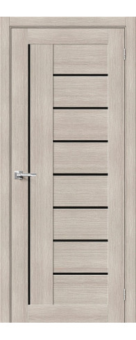 Межкомнатная дверь Браво-29, цвет: Cappuccino Melinga Размер полотна в мм: 200*60 Стекло: Black Star