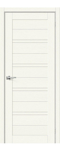 Межкомнатная дверь Браво-28, цвет: White Wood Размер полотна в мм: 200*60 Стекло: Magic Fog