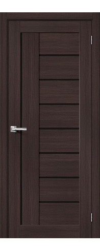 Межкомнатная дверь Браво-29, цвет: Wenge Melinga Размер полотна в мм: 200*60 Стекло: Black Star