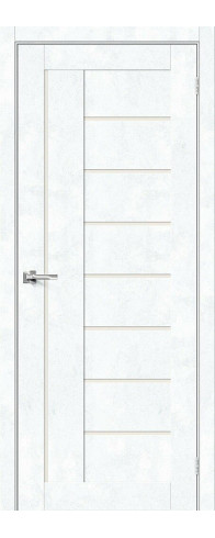 Межкомнатная дверь Браво-29, цвет: Snow Art Размер полотна в мм: 200*60 Стекло: Magic Fog