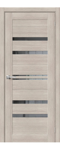 Межкомнатная дверь Браво-30, цвет: Cappuccino Melinga Размер полотна в мм: 200*60 Стекло: Mirox Grey