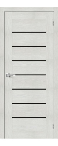 Межкомнатная дверь Браво-22, цвет: Bianco Veralinga Размер полотна в мм: 200*60 Стекло: Black Star