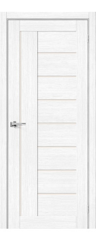 Межкомнатная дверь Браво-29, цвет: Snow Melinga Размер полотна в мм: 200*60 Стекло: Magic Fog