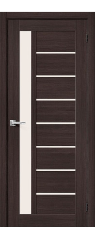 Межкомнатная дверь Браво-27, цвет: Wenge Melinga Размер полотна в мм: 200*60 Стекло: Magic Fog