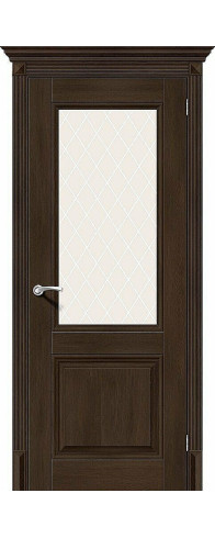 Межкомнатная дверь Классико-33, цвет: Dark Oak Размер полотна в мм: 200*60 Стекло: White Сrystal