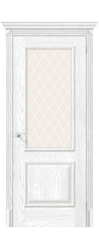 Межкомнатная дверь Классик-13, цвет: Silver Ash Размер полотна в мм: 200*70 Стекло: White Сrystal