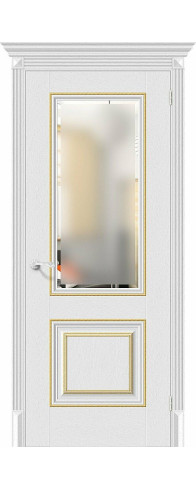 Межкомнатная дверь Классико-33G-27, цвет: Virgin Размер полотна в мм: 200*70 Стекло: Magic Fog