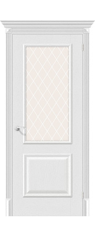 Межкомнатная дверь Классик-13, цвет: Virgin Размер полотна в мм: 200*60 Стекло: White Сrystal