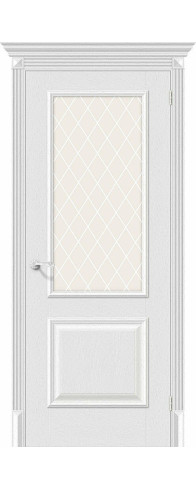 Межкомнатная дверь Классико-13, цвет: Virgin Размер полотна в мм: 200*60 Стекло: White Сrystal