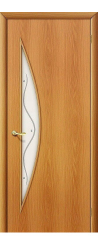 Межкомнатная дверь 5Ф, цвет: Л-12 (МиланОрех) Размер полотна в мм: 190*55 Стекло: Фьюзинг