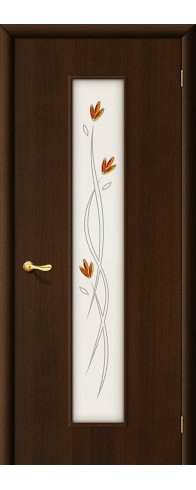 Межкомнатная дверь 22Х, цвет: Л-13 (Венге) Размер полотна в мм: 200*60 Стекло: Фьюзинг