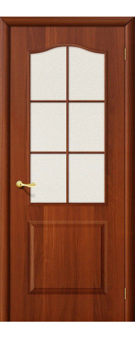 Межкомнатная дверь Палитра, цвет: Л-11 (ИталОрех) Размер полотна в мм: 200*60 Стекло: Хрусталик