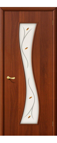 Межкомнатная дверь 11Ф, цвет: Л-11 (ИталОрех) Размер полотна в мм: 200*60 Стекло: Фьюзинг