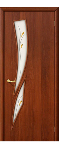 Межкомнатная дверь 8Ф, цвет: Л-11 (ИталОрех) Размер полотна в мм: 200*60 Стекло: Фьюзинг