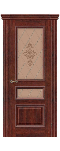 Межкомнатная дверь Вена, цвет: Т-35 (Красное Дерево) Размер полотна в мм: 200*60 Стекло: Худ.