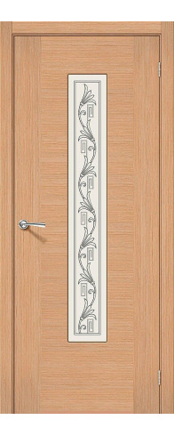 Межкомнатная дверь Рондо, цвет: Ф-01 (Дуб) Размер полотна в мм: 200*60 Стекло: Худ.