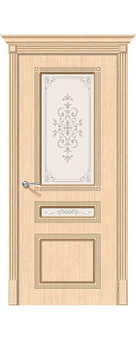 Межкомнатная дверь Стиль, цвет: Ф-22 (БелДуб) Размер полотна в мм: 200*60 Стекло: Худ.