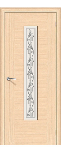 Межкомнатная дверь Рондо, цвет: Ф-22 (БелДуб) Размер полотна в мм: 200*60 Стекло: Худ.