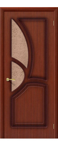 Межкомнатная дверь Греция, цвет: Ф-15 (Макоре) Размер полотна в мм: 200*60 Стекло: Риф.