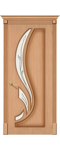 Межкомнатная дверь Лилия, цвет: Ф-01 (Дуб) Размер полотна в мм: 200*60 Стекло: Полимер