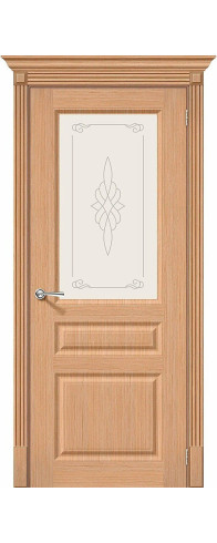 Межкомнатная дверь Статус-15, цвет: Ф-01 (Дуб) Размер полотна в мм: 200*60 Стекло: Худ.