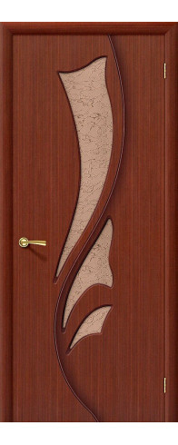 Межкомнатная дверь Эксклюзив, цвет: Ф-15 (Макоре) Размер полотна в мм: 200*60 Стекло: Риф.