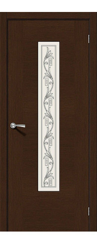 Межкомнатная дверь Рондо, цвет: Ф-27 (Венге) Размер полотна в мм: 200*60 Стекло: Худ.