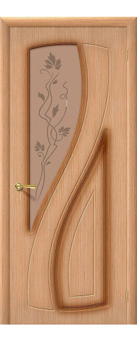 Межкомнатная дверь Лагуна, цвет: Ф-01 (Дуб) Размер полотна в мм: 200*70 Стекло: Худ.