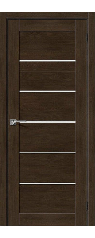 Межкомнатная дверь Легно-22, цвет: Dark Oak Размер полотна в мм: 200*70 Стекло: Magic Fog