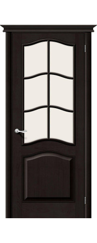 Межкомнатная дверь М7, цвет: Т-06 (Темный Лак) Размер полотна в мм: 200*60 Стекло: Сатинато