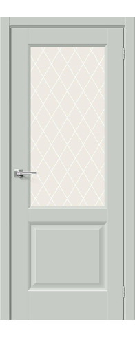 Межкомнатная дверь Неоклассик-33, цвет: Grey Matt Размер полотна в мм: 200*60 Стекло: White Сrystal