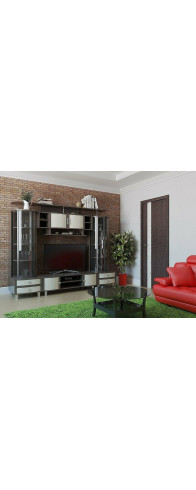 Межкомнатная дверь Порта-51 SA, цвет: Wenge Crosscut Размер полотна в мм: 200*90 Стекло: Silver Art