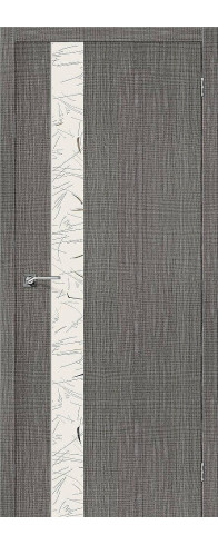 Межкомнатная дверь Порта-51 SA, цвет: Grey Crosscut Размер полотна в мм: 200*60 Стекло: Silver Art