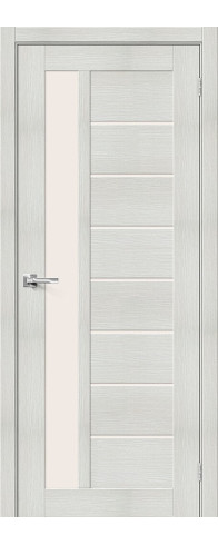 Межкомнатная дверь Порта-27, цвет: Bianco Veralinga Размер полотна в мм: 200*60 Стекло: Magic Fog