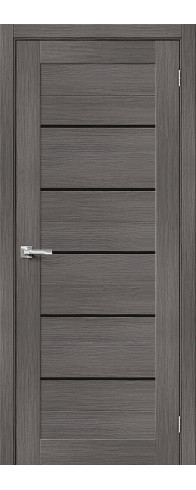 Межкомнатная дверь Порта-22, цвет: Grey Veralinga Размер полотна в мм: 200*80 Стекло: Black Star