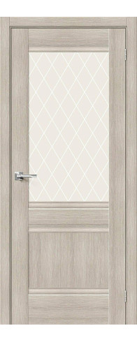 Межкомнатная дверь Прима-3.1, цвет: Cappuccino Veralinga Размер полотна в мм: 200*80 Стекло: White Сrystal